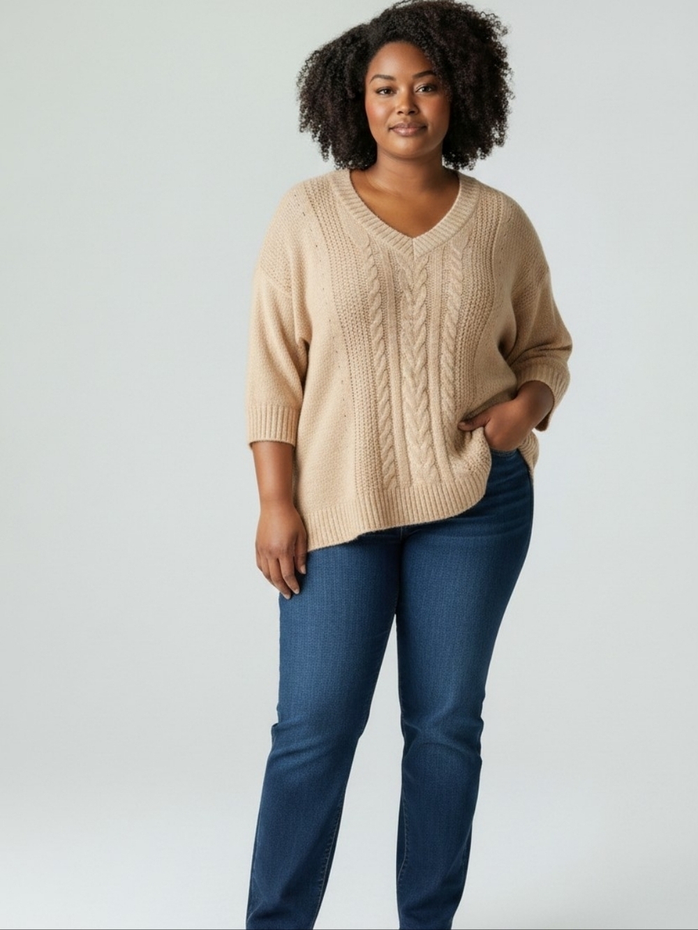 Lane Bryant Open Knit Textured Sweater – Size 14/16